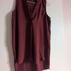 Banana Republic Red Asymmetrical Blouse